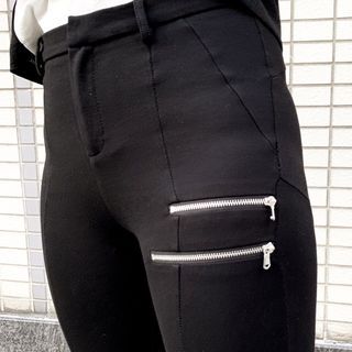 ZARA BASIC JEANS 拉鍊 長褲 褲子 休閒褲 窄版 緊身 修身 女版 黑色 XS號 PNT-W TP0_238 #23開學季