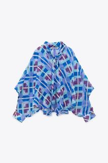 ZARA NEW SEASON BLOUSE PRINTED WITH SLITS