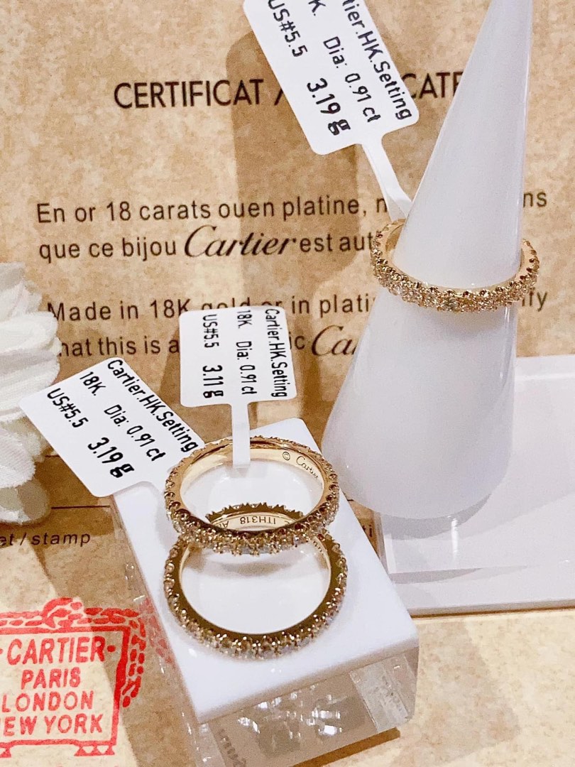Dia stamped new arrivals on ring