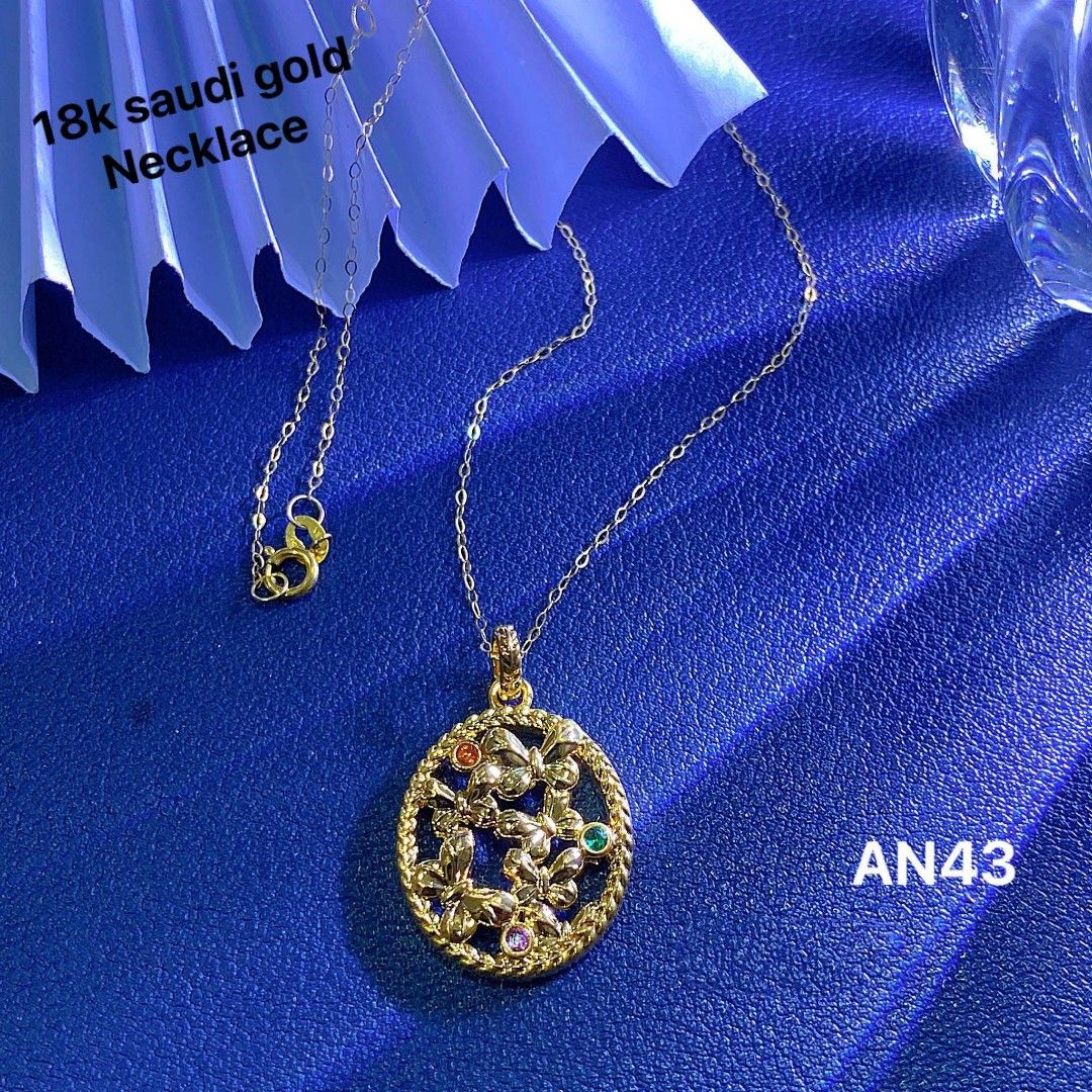 18K Saudi Gold Necklace, Women's Fashion, Jewelry & Organizers, Necklaces  on Carousell