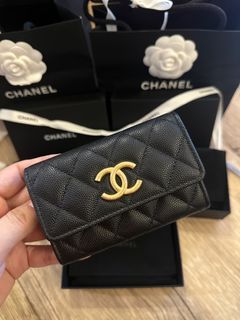 New Chanel 23B caviar card holder, Luxury, Bags & Wallets on Carousell