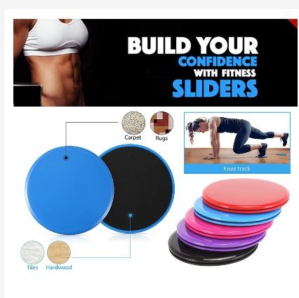 2PCS Gym Training Fitness Exercise Glider Slide Discs Core Slider