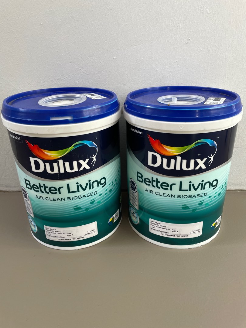 2x5L Dulux Better Living Air Clean Biobased paint, Furniture & Home