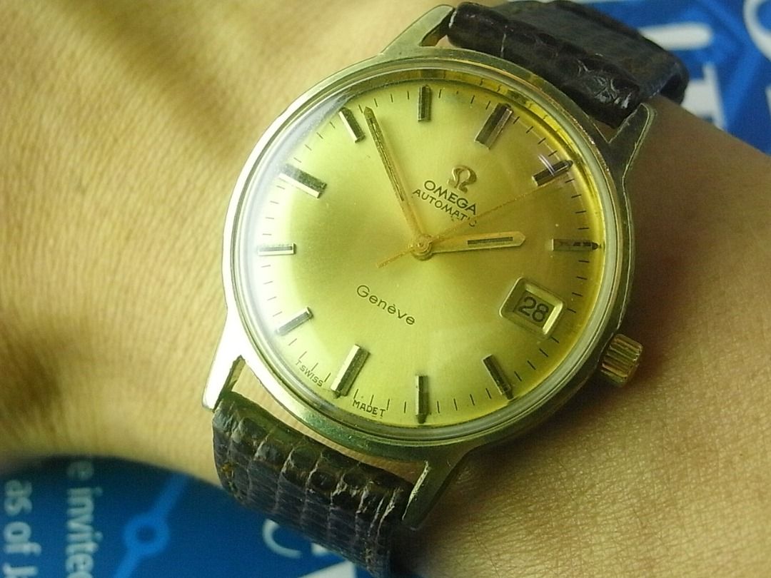 60'S 古董靚面OMEGA GENEVE 166.070 20MIC GP 蝴蝶陀24J CAL.565 掹跳