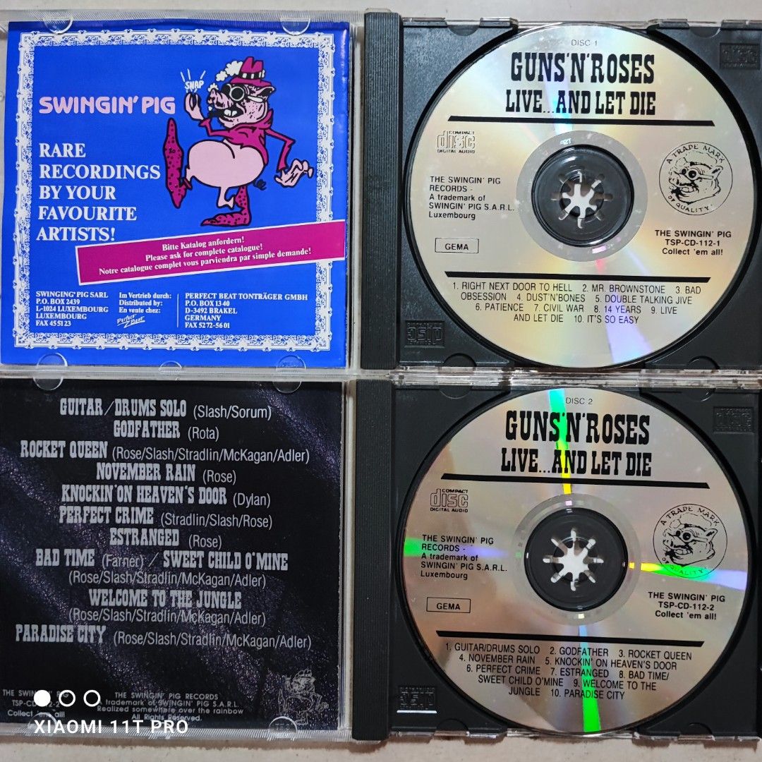 90%new Guns N' Roses - Live...And Let Die 2CD / 1992年The Swingin