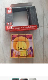 9 blocks cube puzzle block 9 sisi gambar animal cubes