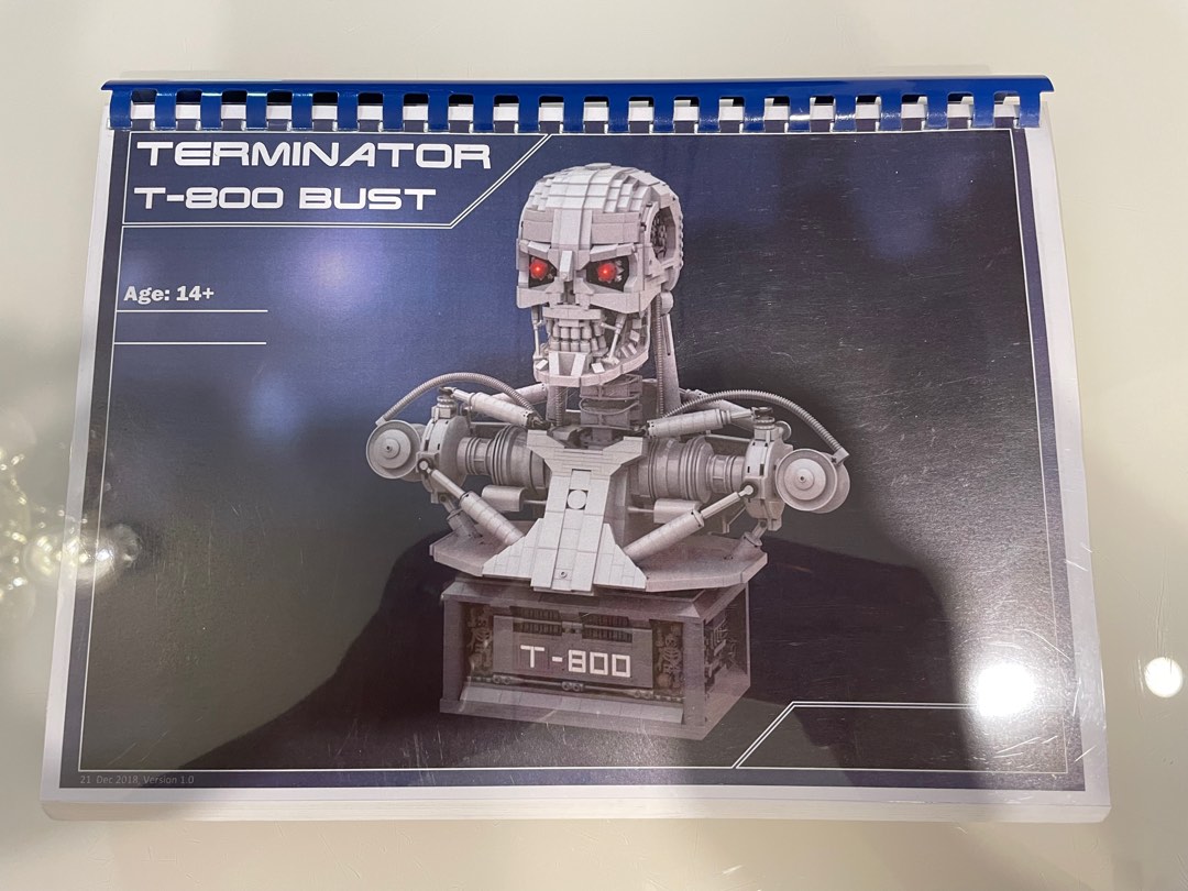 未來戰士 terminator T800 bust Lego moc 說明書, 興趣及遊戲, 玩具 & 遊戲類 Carousell
