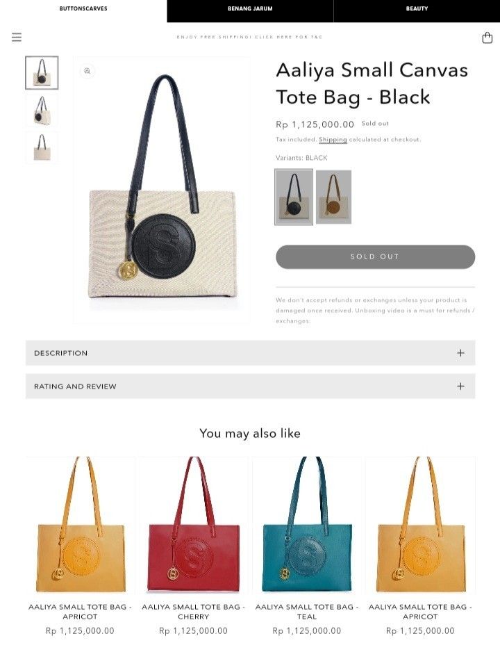 Women's Tote Bags - Buttonscarves