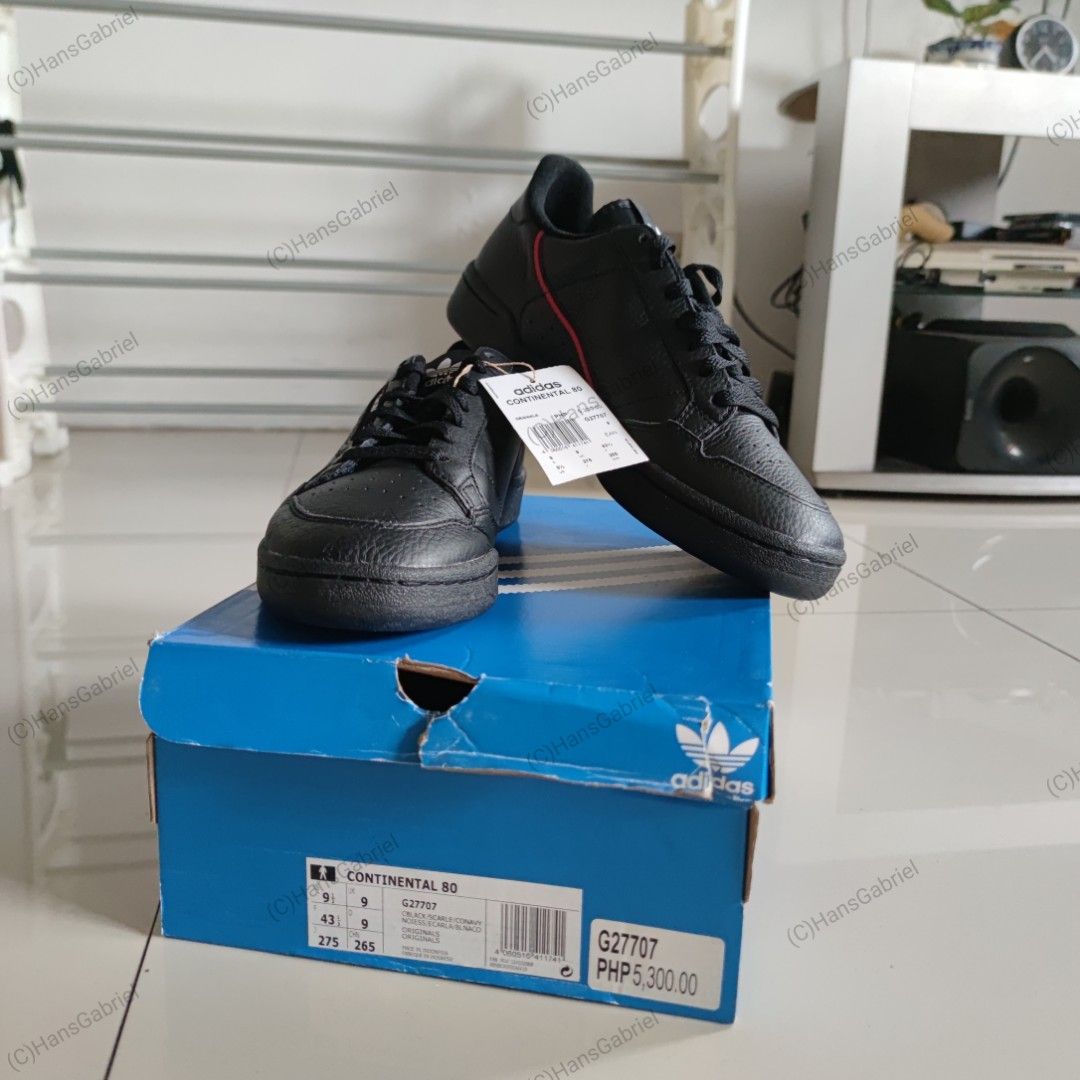 Adidas continental 80 black 9 discount