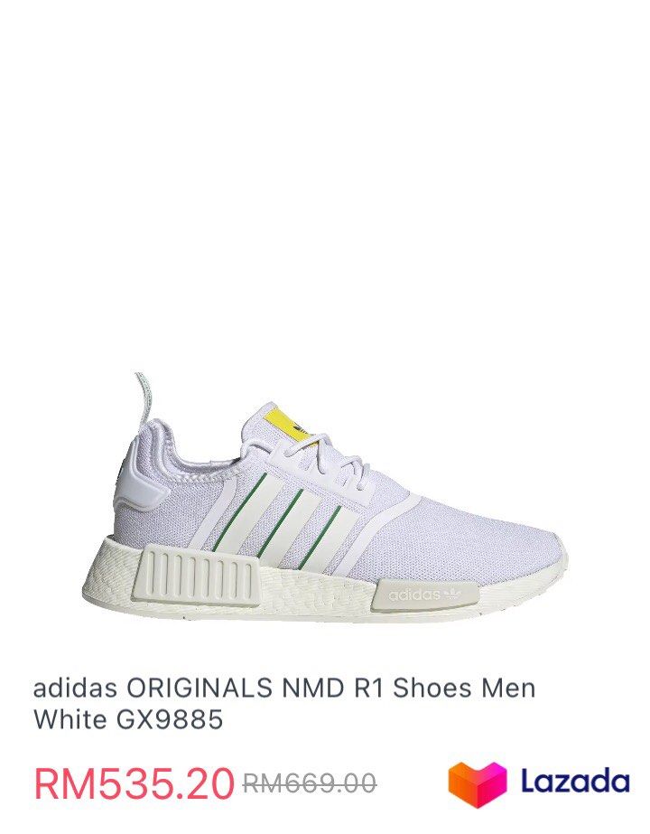 Mens white adidas nmd r1 hot sale