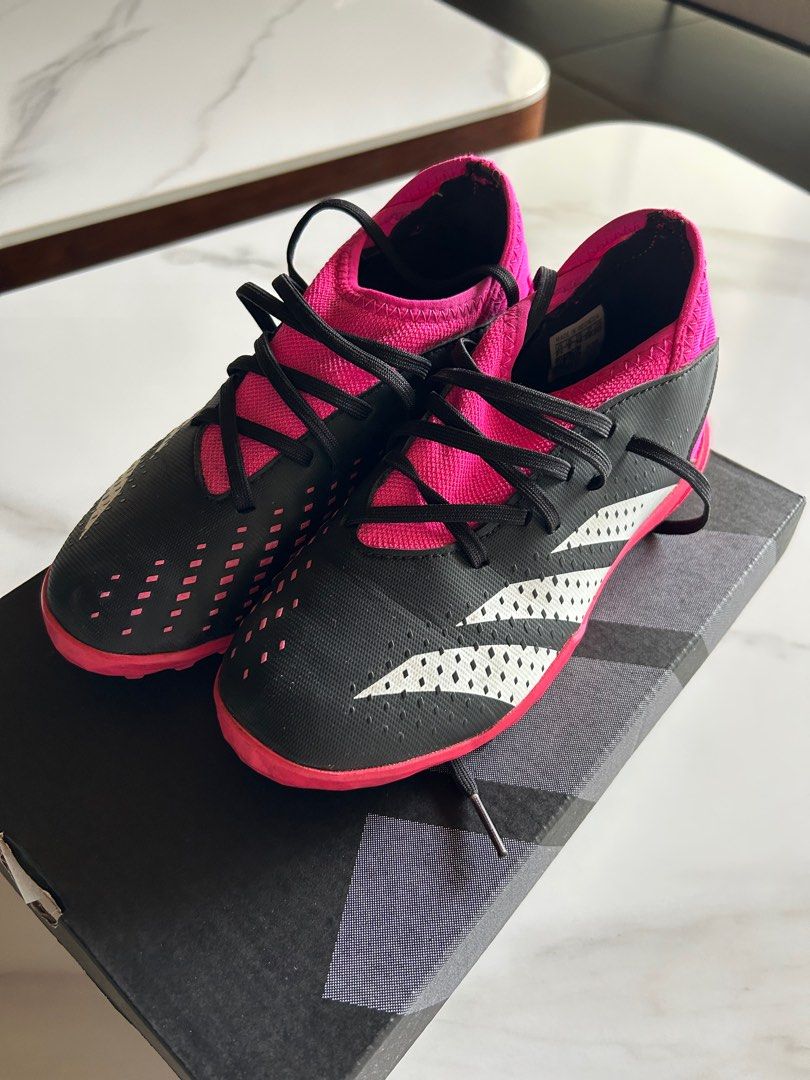Adidas predator accuracy.3 turf shoes (Category: Babies & Kids Fashion) located in Taguig. Submitted by j___jj (Listing ID 1250627840, Image 3). Description: Almost new used few times only. Bought last june 2023. No flaws. .