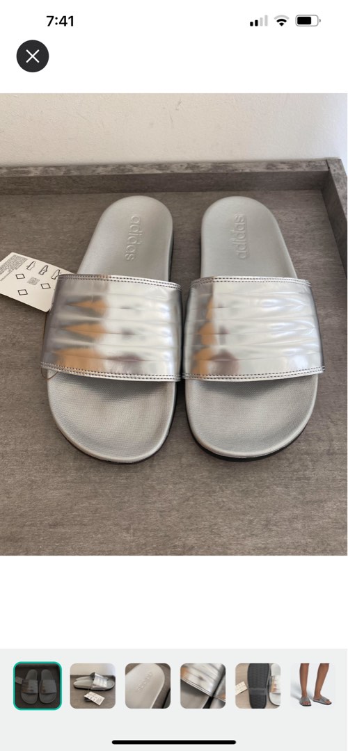 Furry adidas hotsell slides
