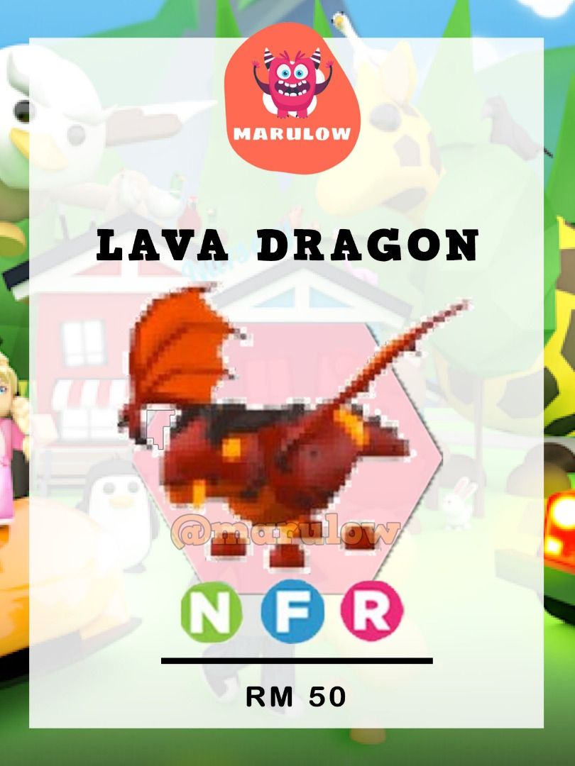 Adopt Me Lava Dragon NFR ( Roblox ), Video Gaming, Gaming Accessories