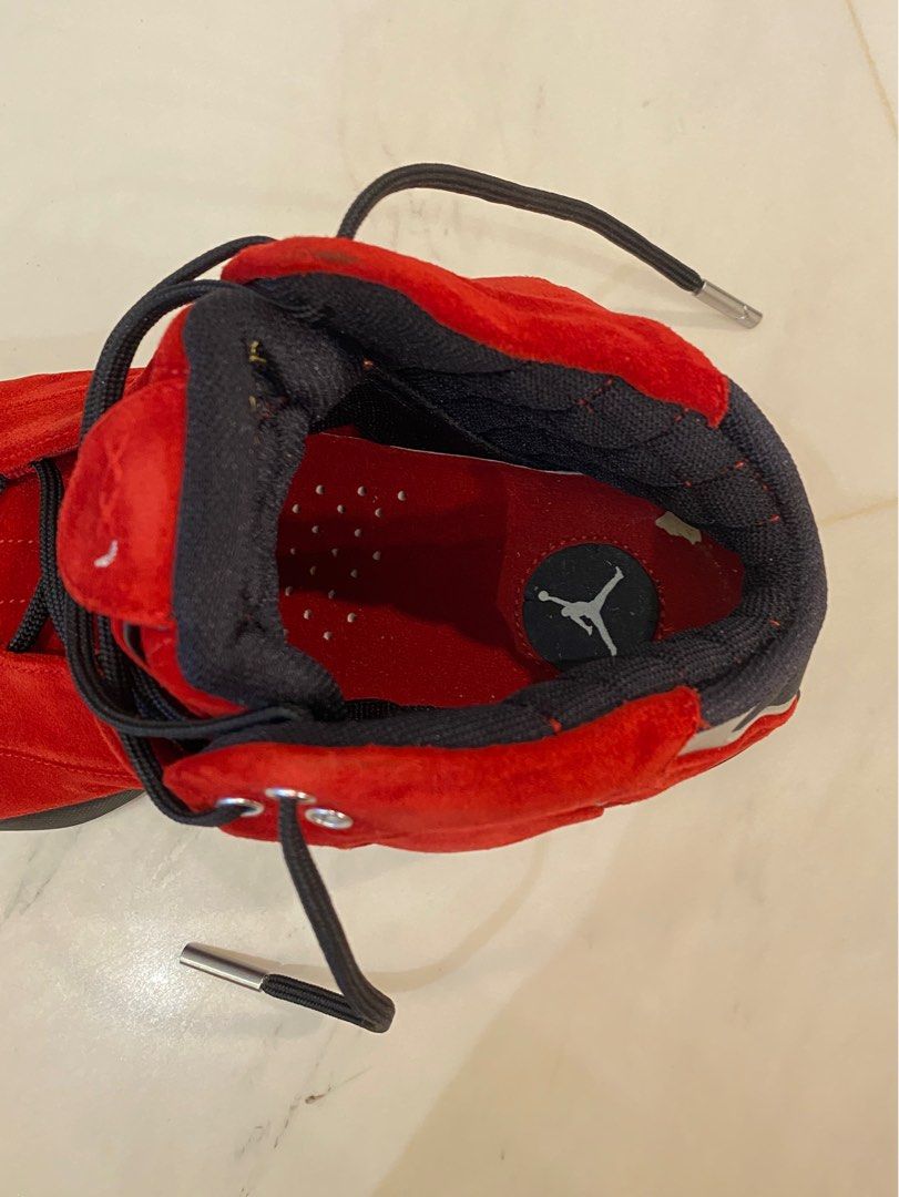 Air Jordan 21 Red Suede Men s Fashion Footwear Sneakers on