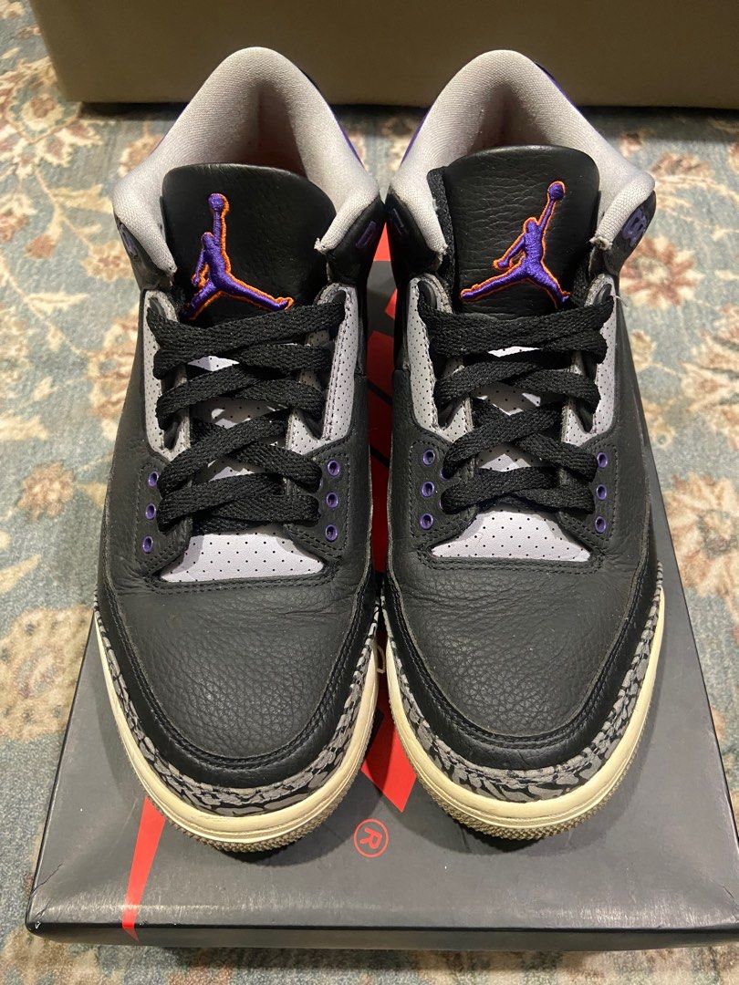 Air Jordan 3 Court Purple Men #39 s Fashion Footwear Sneakers on Carousell
