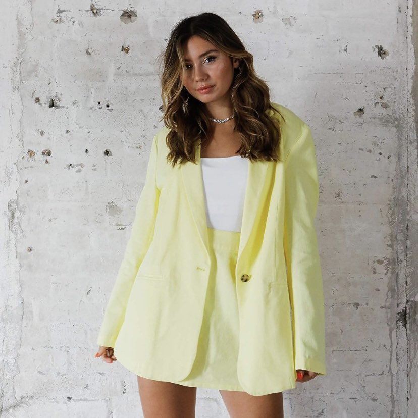 Ladies lemon blazer sale