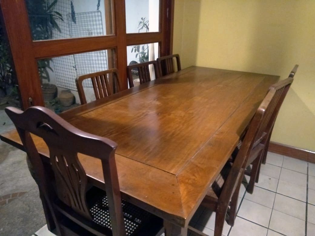 Antique Molave Dining Table Set with 8 Chairs on Carousell