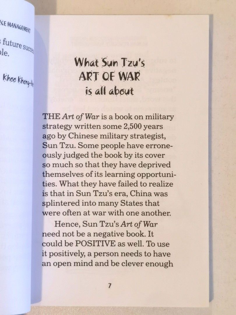 Applying sun tzus art of war in human resource management Book By khoo