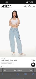 ARITZIA CASS BAGGY CARGO JEAN SIZE 24 BRAND NEW