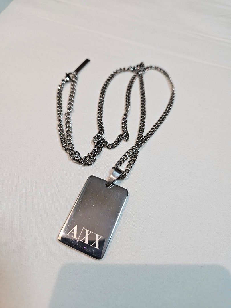 Armani Exchange Military Tag Necklace