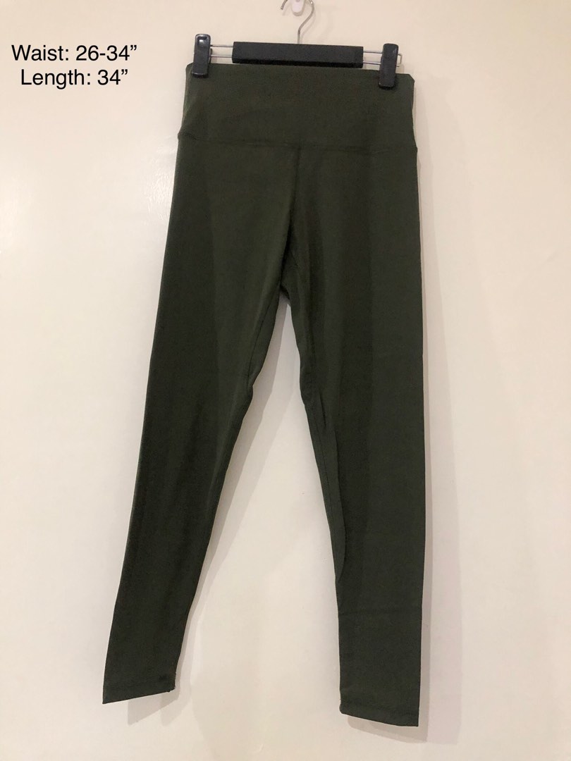 Army Green Yoga / Gym Pants, Women's Fashion, Activewear on Carousell