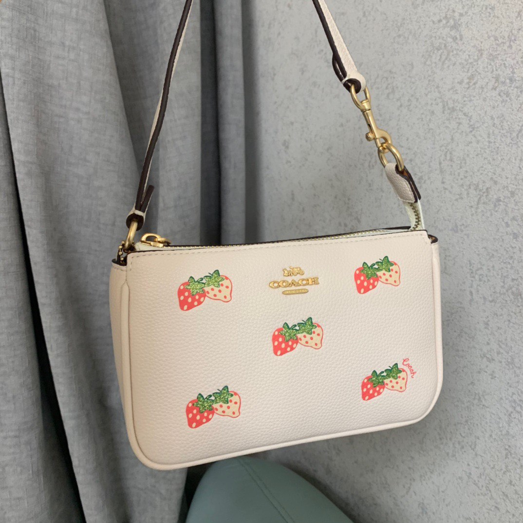 Coach strawberry shoulder bag hot sale