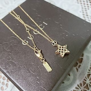 Used LV Necklace] Louis Vuitton 750 K18 Yg Wg Double Heart Charm
