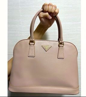 Prada Handbag Shoulder Bag Saffiano Lux Calf Black Ladies 1BA863