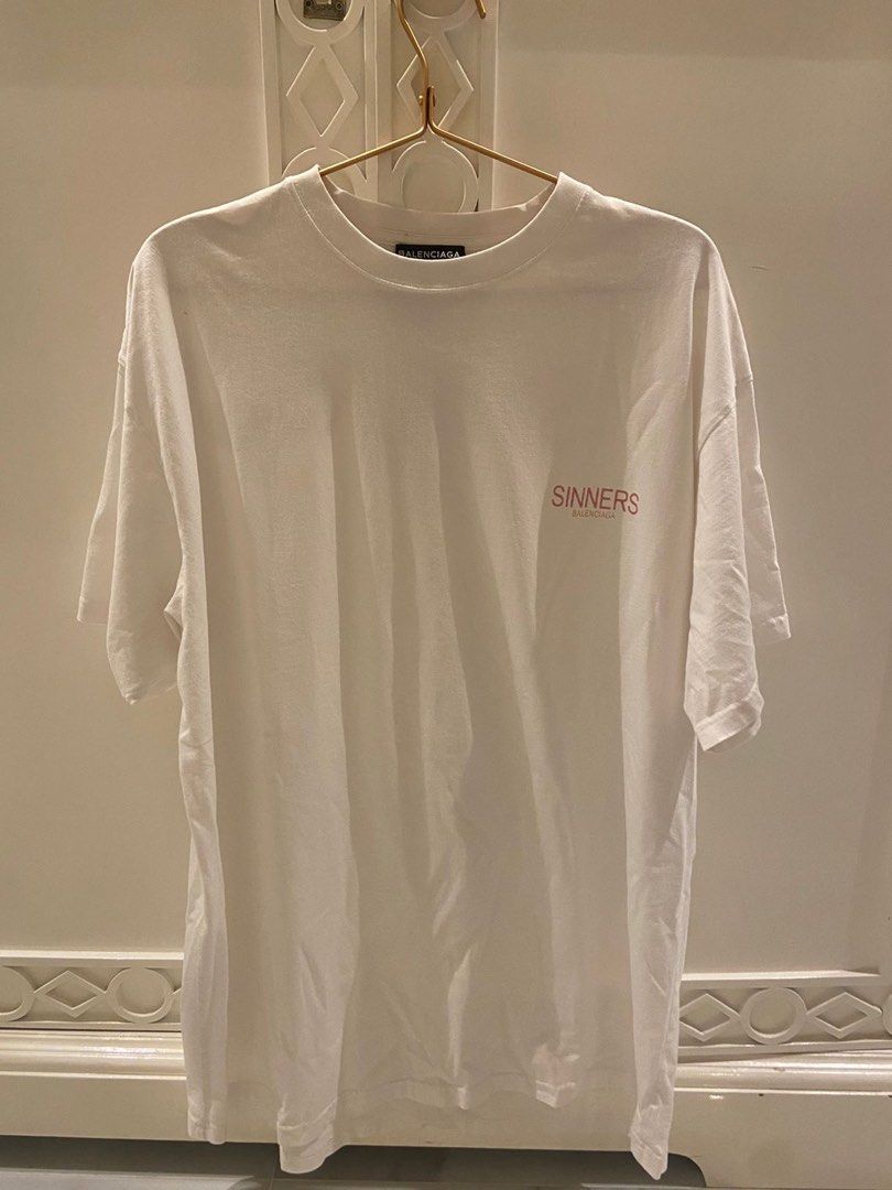 Balenciaga sinners t shirt white hotsell