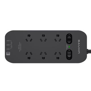 Bauhn 6-Way Surge Powerboard with 30w