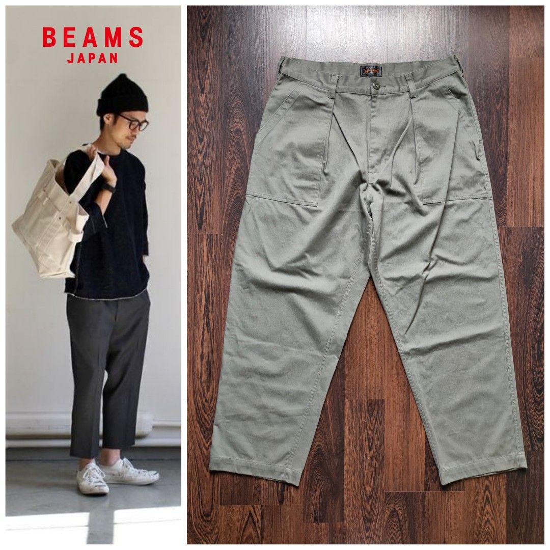 BEAMS PLUS JAPAN | Mil Utility Trouser Pants (Category: Trousers) located in Cebu City. Submitted by denimholic (Listing ID 1250569579, Image 1). Description: 🇯🇵 Authentic Preloved Beams Plus Japan Pants ▫️SIZE : XL W31-32in / L30in (Loose Fit) ▫️Japan Fabric, Fatigue Olive Green, Utility ▫️9.0 / 10 excellent condition ▫️Made in Japan.