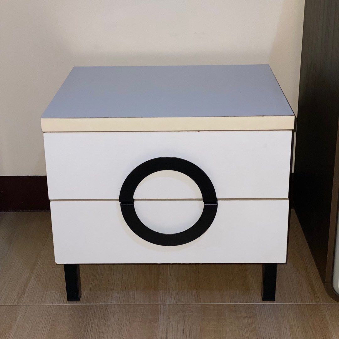Bedside Table / Drawer (Category: Shelves, Cabinets & Racks) located in Pasig City. Submitted by andizzle (Listing ID 1250719730, Image 1). Description: Super cute bedside table / drawer! Can fit a lot of stuff :) Hesitant to let this go but I need more space in my room 🥲🥲 Dimensions: Width 18in Height 16in Length 16 in Flaws can be seen on photos — although they’re very minimal & almost unnoticeable! Negotiable for SURE BUYERS ONLY :) 📍 Pasig