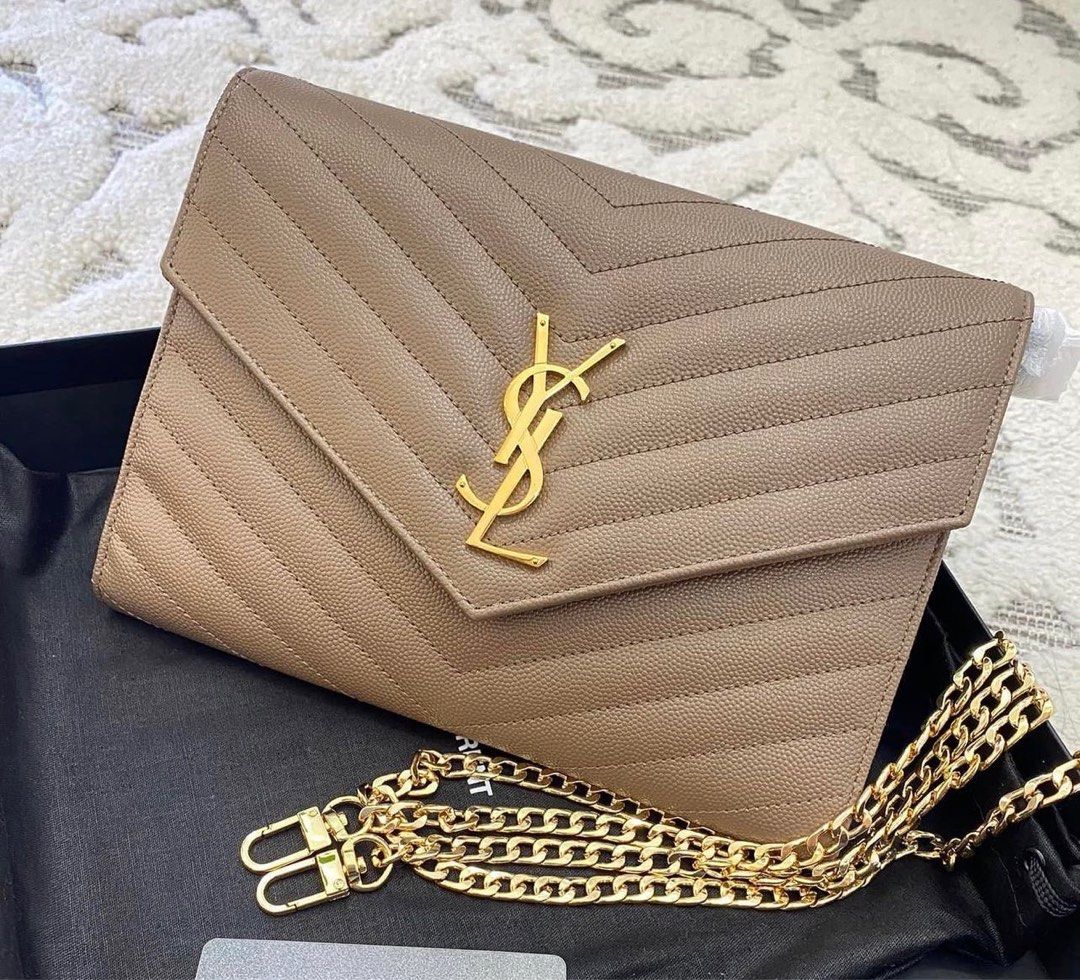 Ysl cream cheap clutch