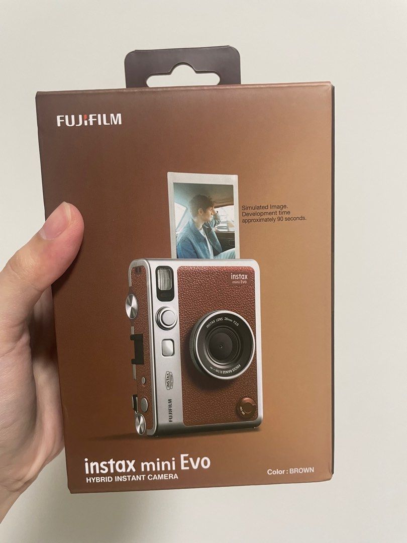 [BRAND NEW] Fujifilm Instax Mini Evo - BROWN, Photography, Cameras on ...