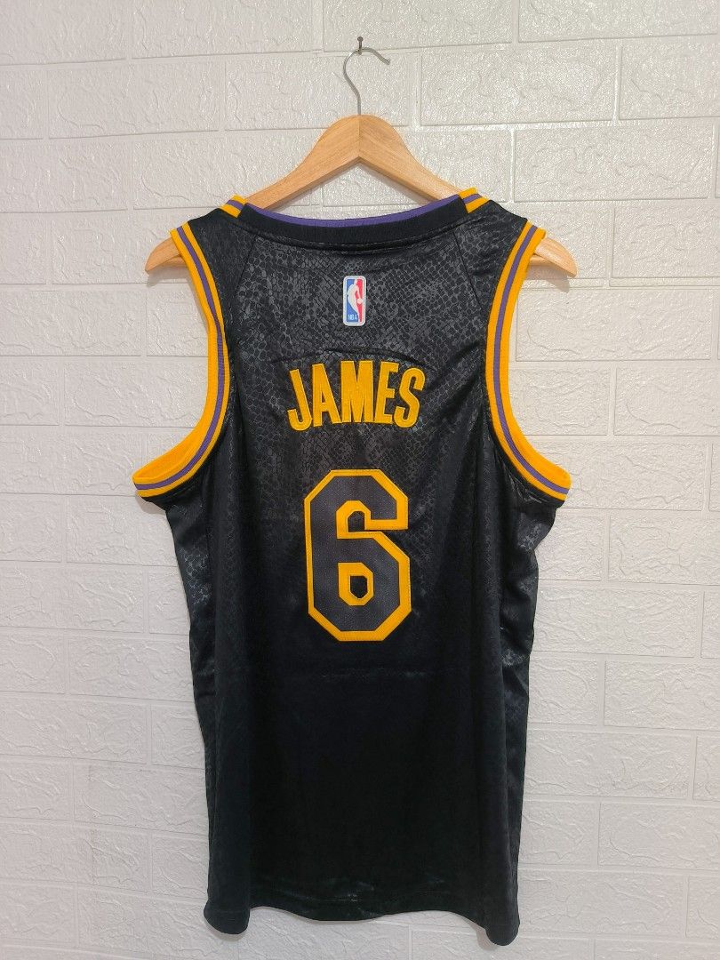 Brand New Lakers 6 Black/Black Jersey (Free Shipping