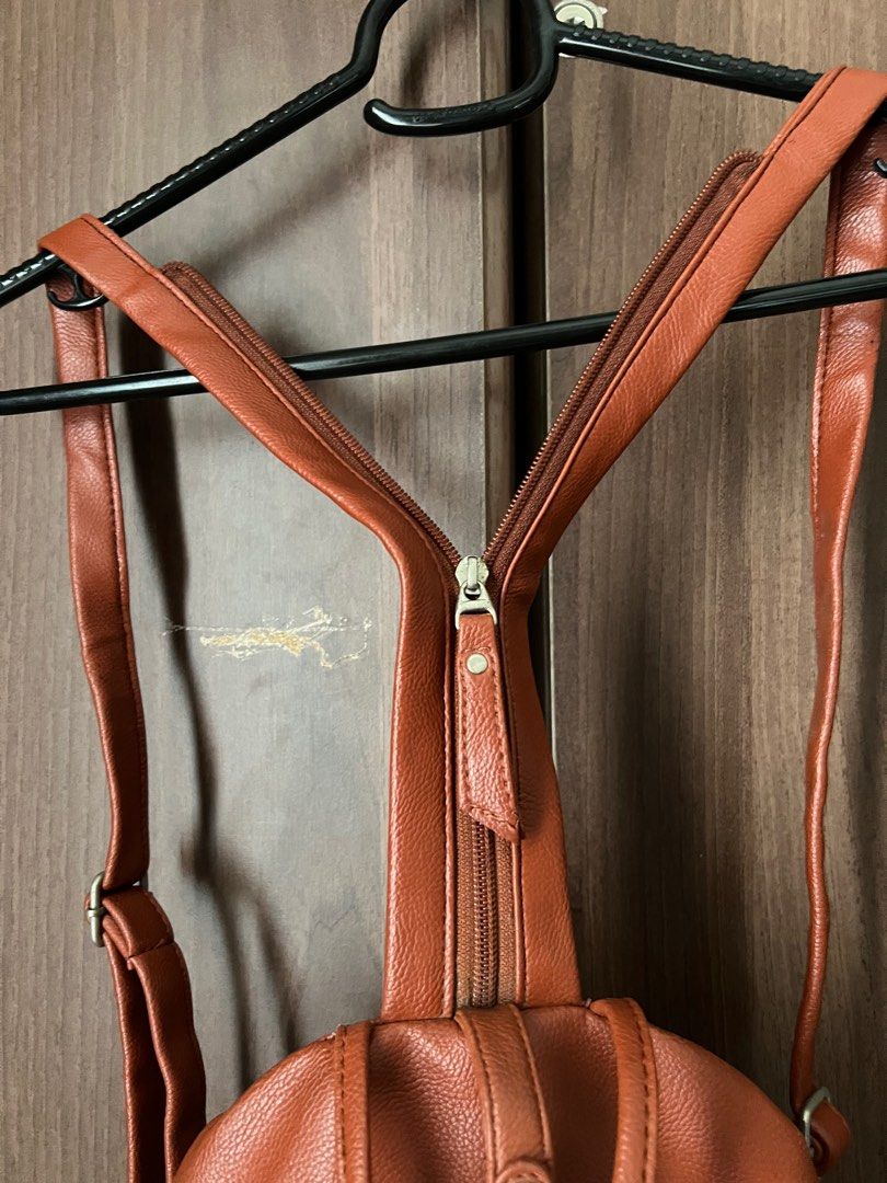 Brown Leather mini backpack