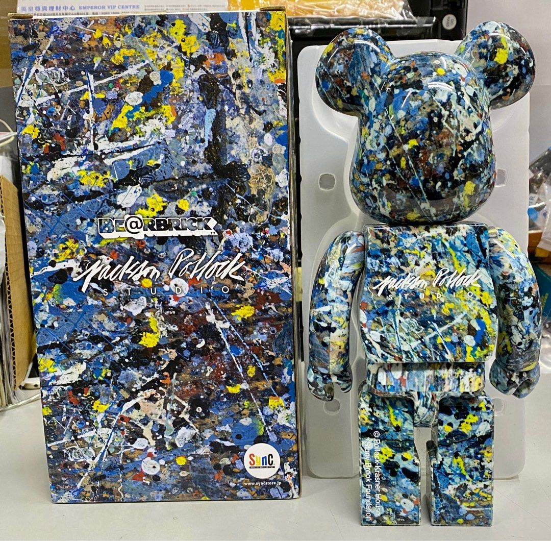 C1379-151 MEDICOM 400% BEARBRICK BE@RBRICK Jackson Pollock Studio