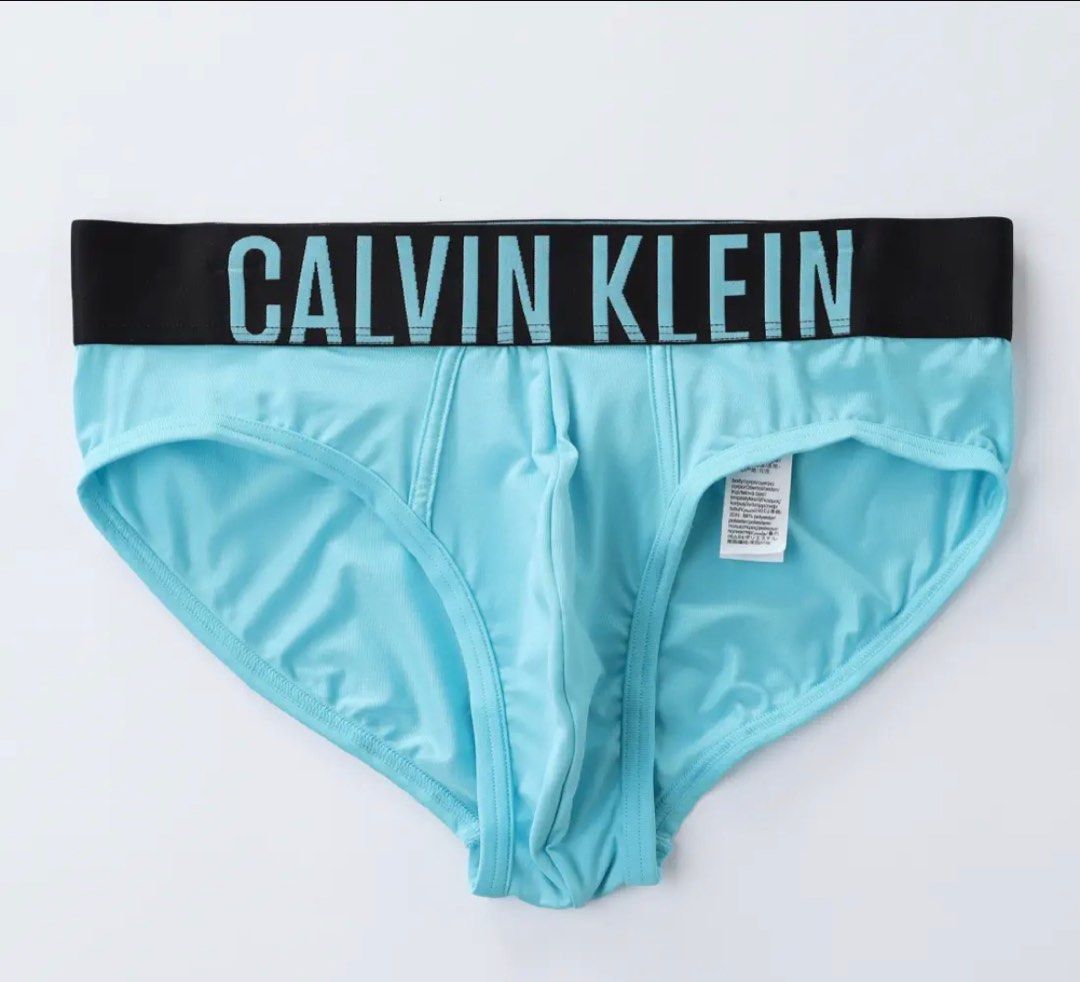 CALVIN KLEIN湖藍絲滑彈力低腰三角, 他的時尚, 褲子, 內褲在旋轉拍賣