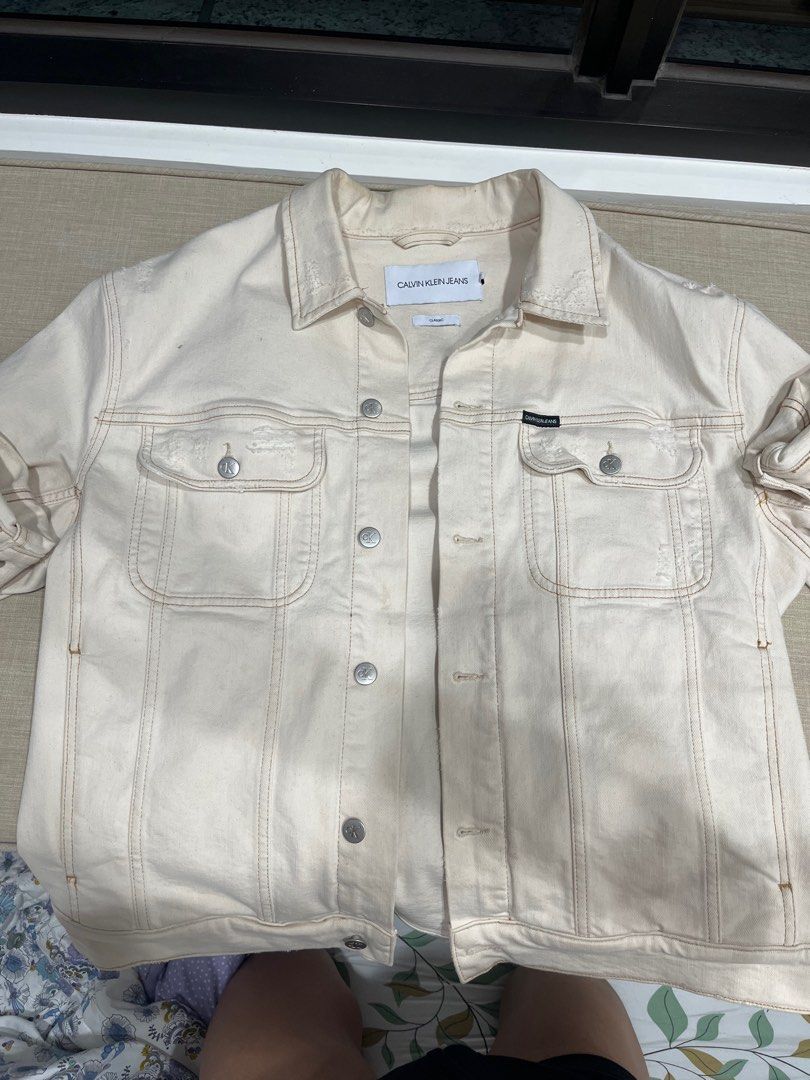 Calvin Klein jeans white denim jacket