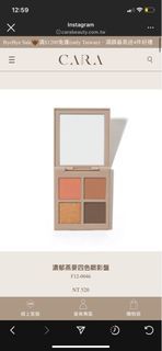 Cara beauty 濃燕麥四色眼影