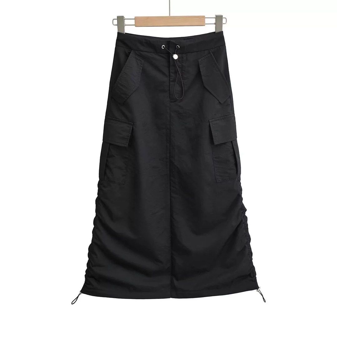 Cargo Skirt Black, Women's Fashion, Bottoms, Skirts on Carousell