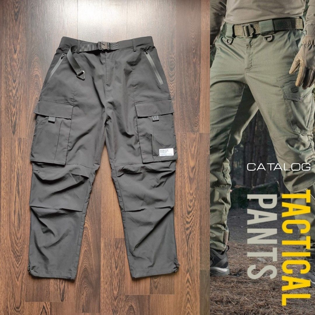 CATALOG APPAREL | Tactical Techwear Cargo Pants (Category: Activewear) located in Cebu City. Submitted by denimholic (Listing ID 1250693938, Image 1). Description: 💣Authentic Preloved Catalog Tactical Pants ▫️STYLE : Loose Fit, Cargo 6 Pockets, Belted, Front Zip Pockets, Drawstring bottom ▫️SIZE : MEDIUM W30-32in / L 30in ▫️MATERIAL / COLOR : Rhipstop, Black ▫️9.0 / 10 excellent condition.