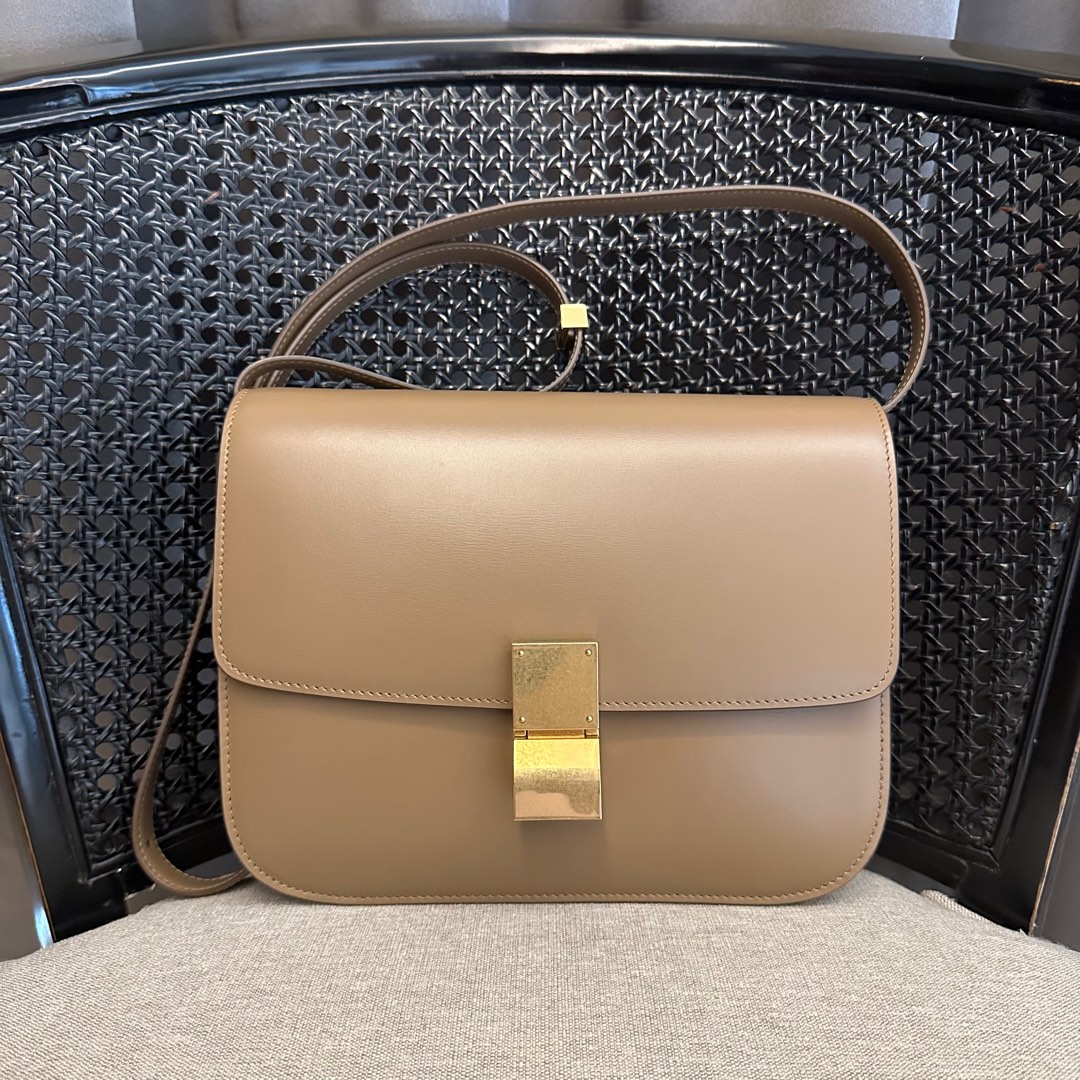 Celine box 2025 bag beige
