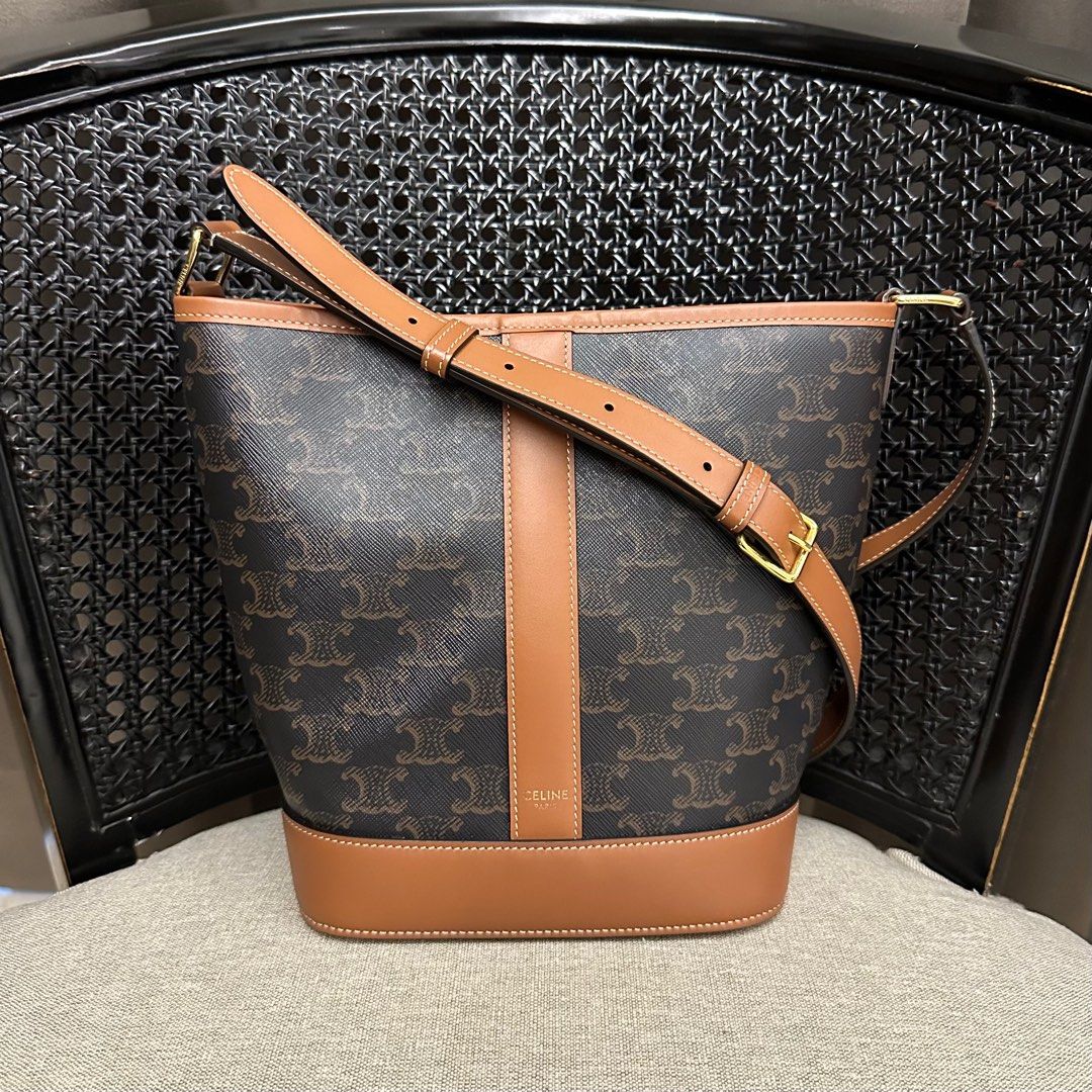 Authentic Celine Small Bucket Triomphe Bag, Luxury, Bags & Wallets on  Carousell
