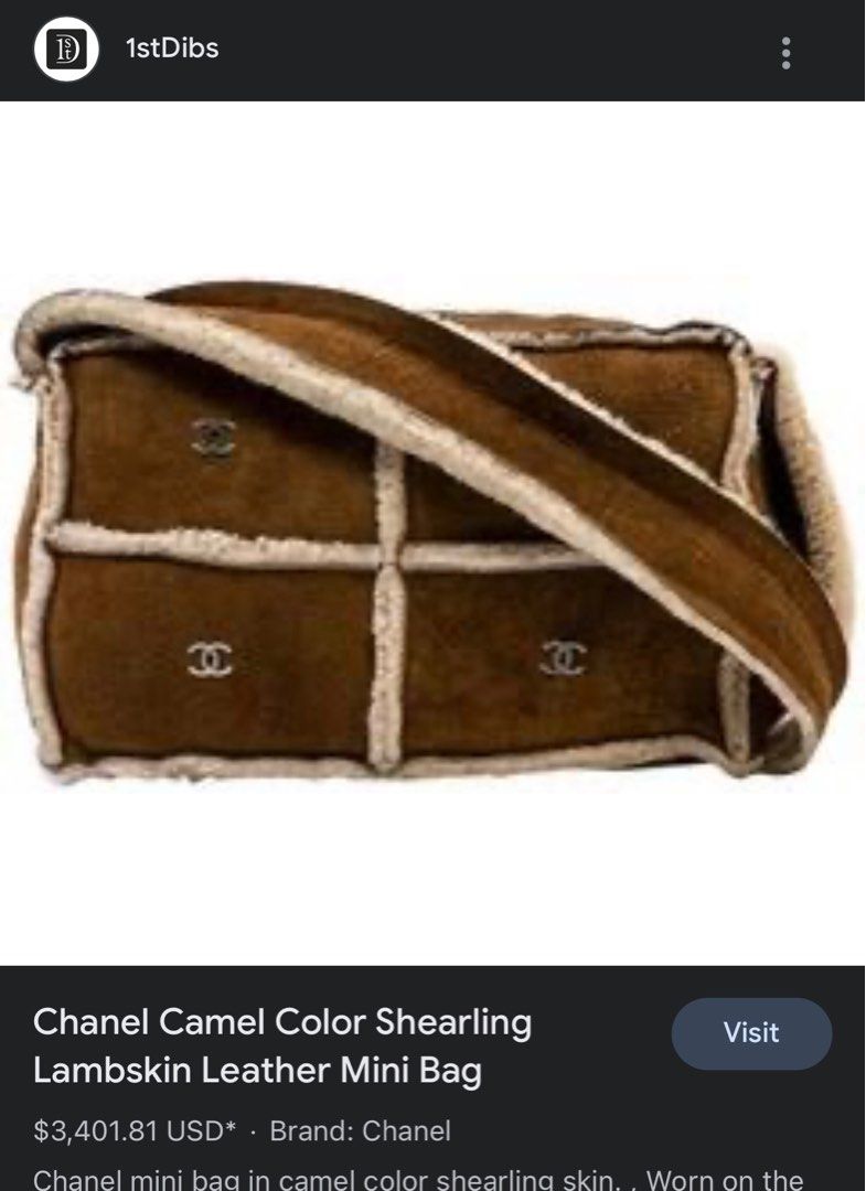 CHANEL Camera Bag in Camel Quilted Leather For Sale at 1stDibs