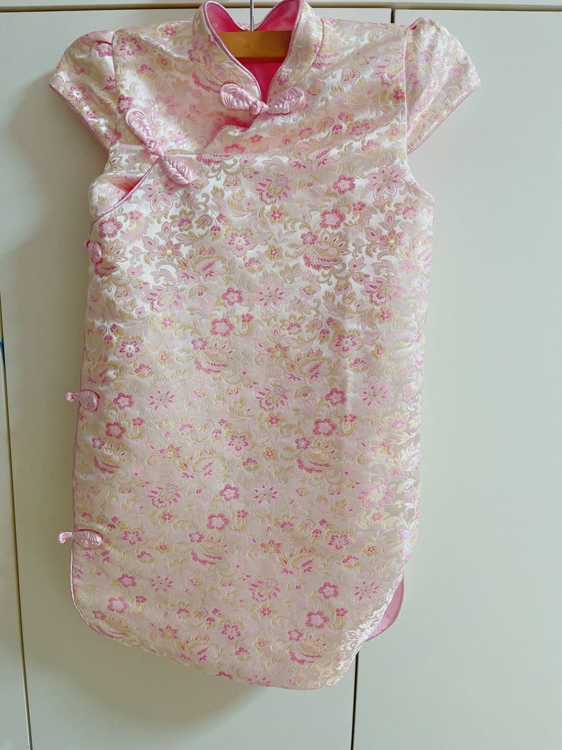 Girls Red Birthday Dress Baby Girl Cheongsam Princess Dress