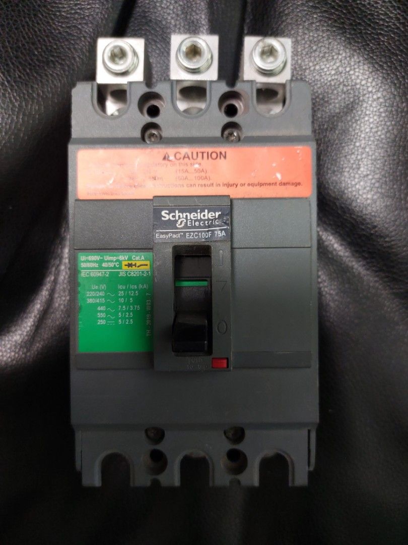 Circuit breaker 75A. (Category: Industrial Equipment) located in Baliuag. Submitted by papa.gardz (Listing ID 1250641006, Image 1). Description: circuit breaker..