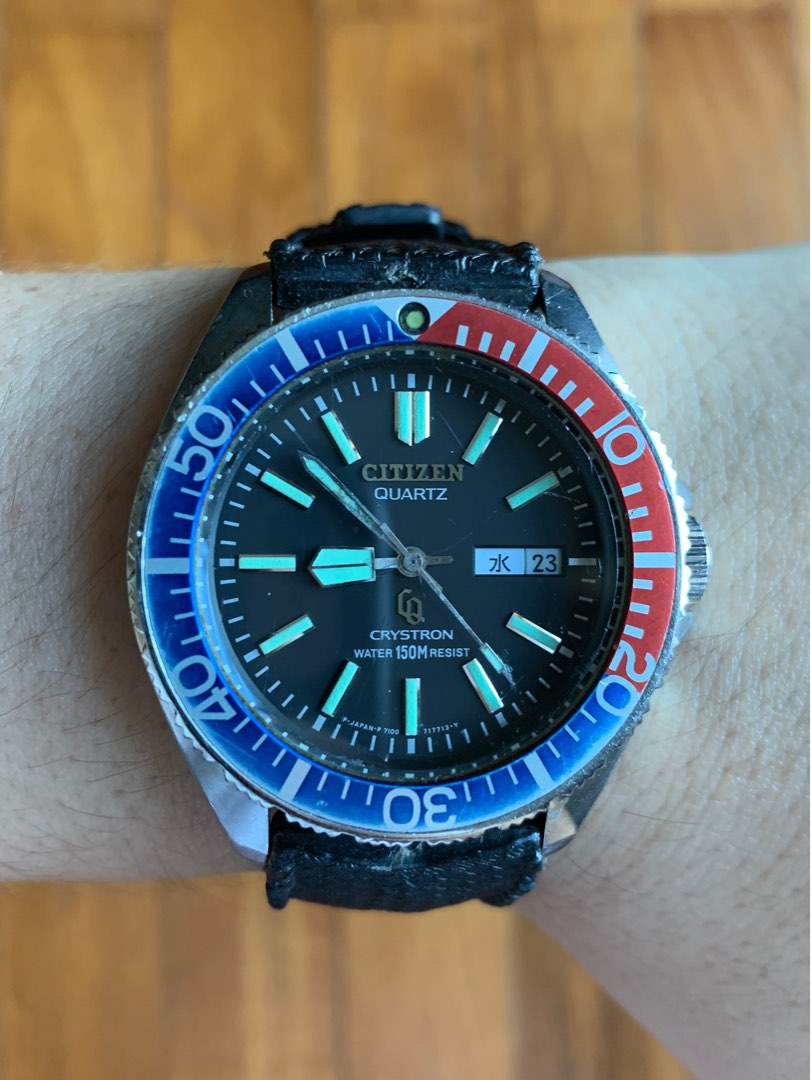 Citizen crystron outlet 150m diver