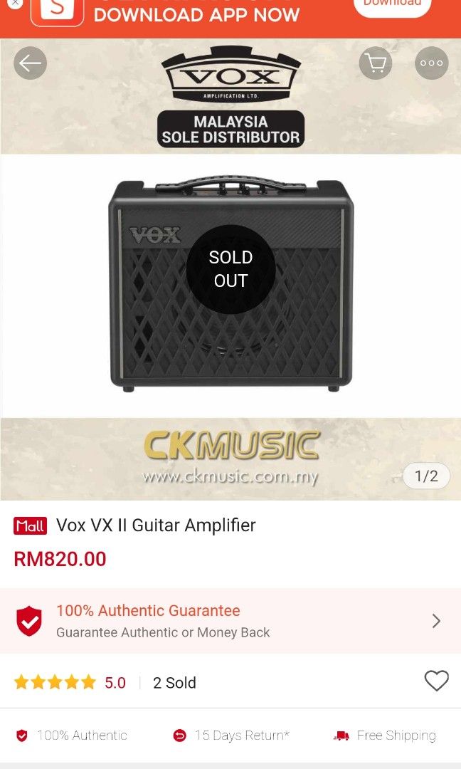 Vox sales vx 2