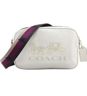 Original Coach Jes Crossbody In Colorblock In Refined Pebble Leather  Women's Crossbody Bag 3041 - Chalk / Multi